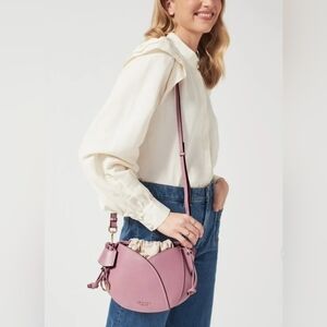 RADLEY LONDON Pink Crossbody Bag with Cream Drawstring